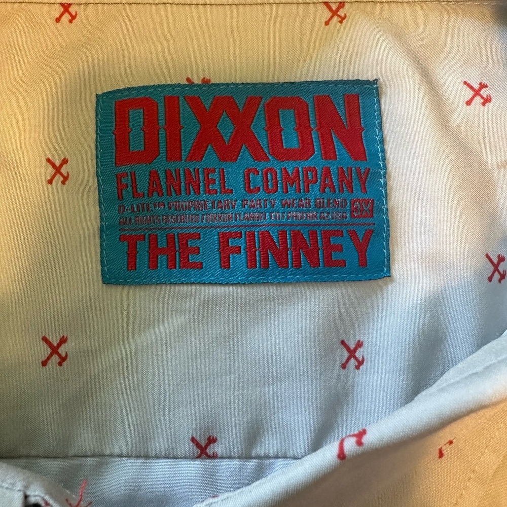 Dixxon Shirt Mens 3XL Gray Button Up The‎ Finney D-Lite Hammer Wrench - Picture 3 of 5